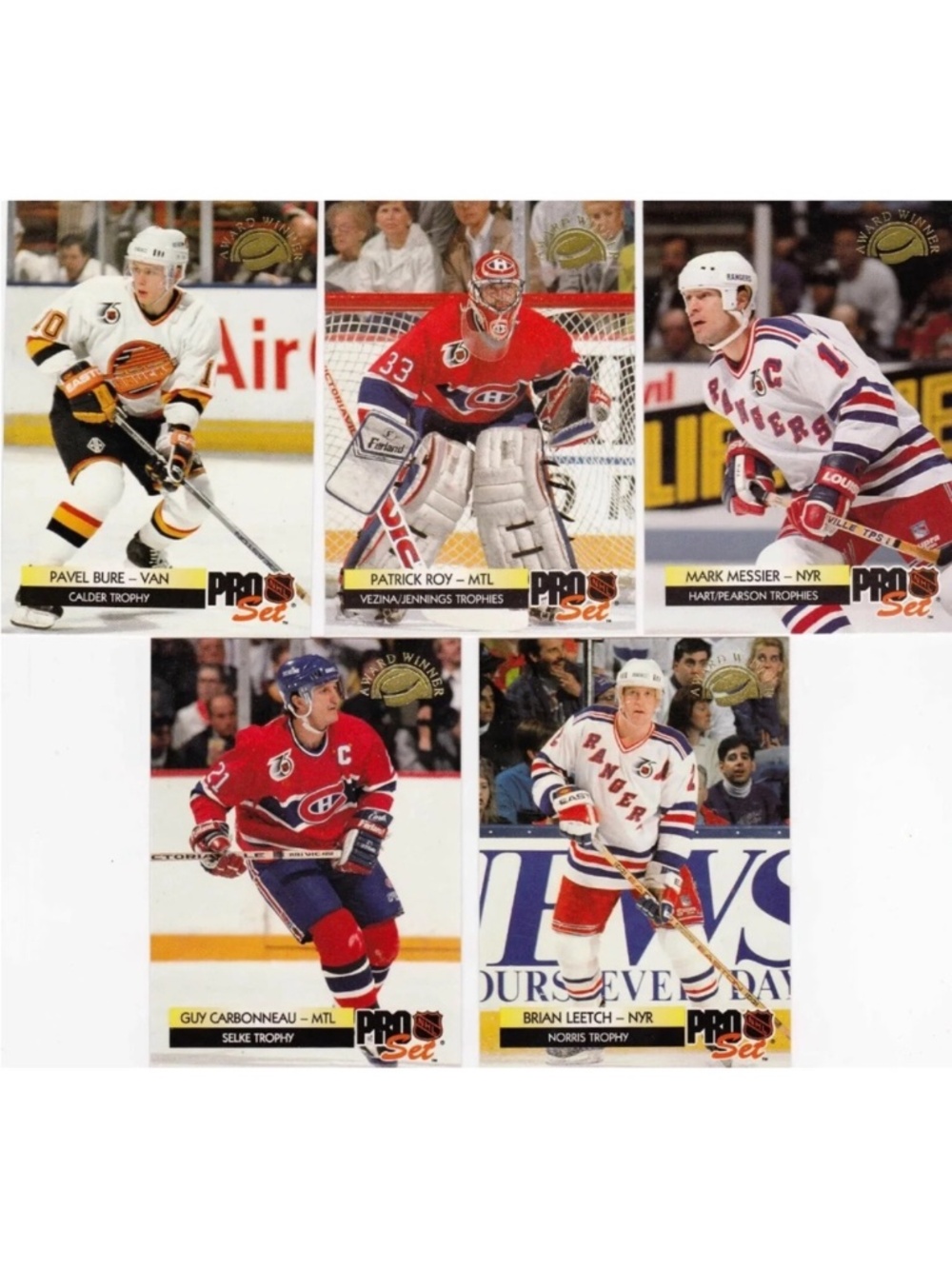 Patrick Roy 1992/93 Pro Set Complete CC Insert Hockey Card Set